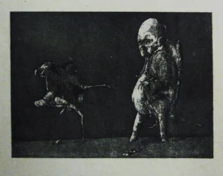 Etching And Aquatint Hernandez - Deseo amenazado