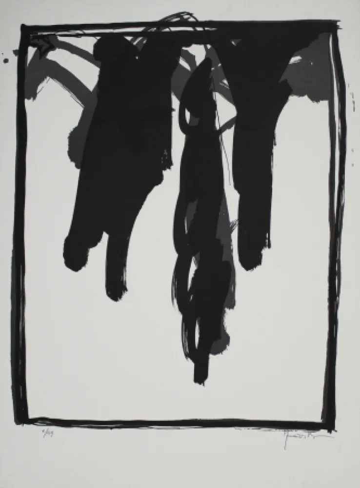 Lithograph Hernandez Pijuan - A.L. Barcelona-III