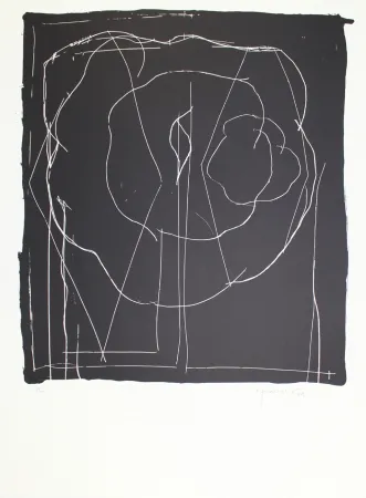 Lithograph Hernandez Pijuan - A.L. Barcelona-IV