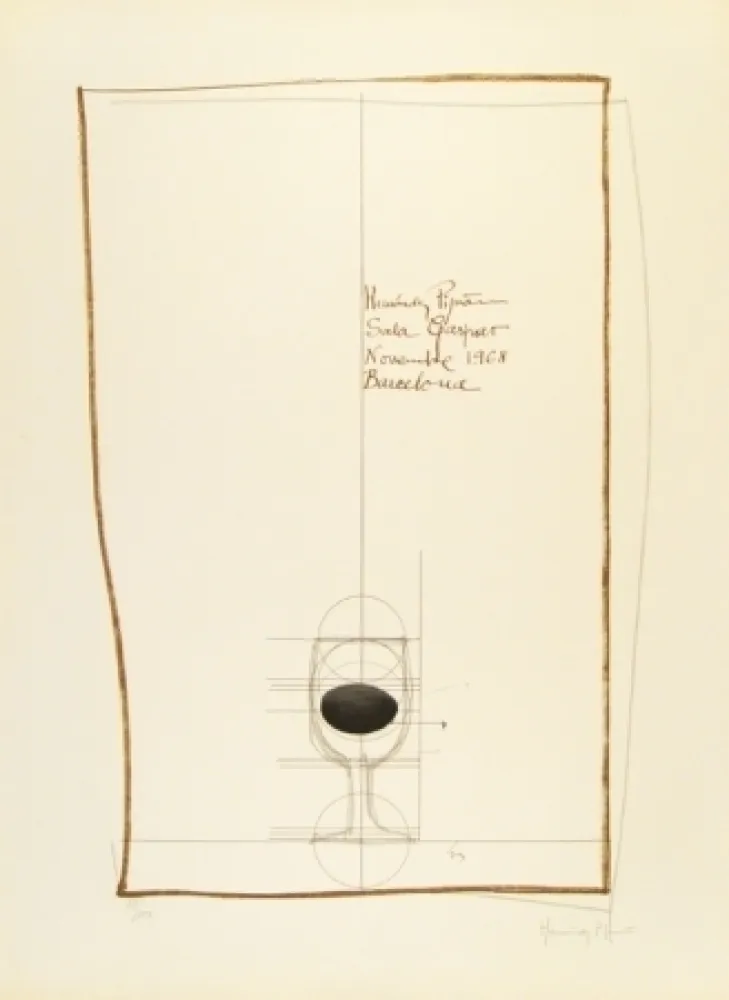 Lithograph Hernandez Pijuan - Cartel exposición Sala Gaspar