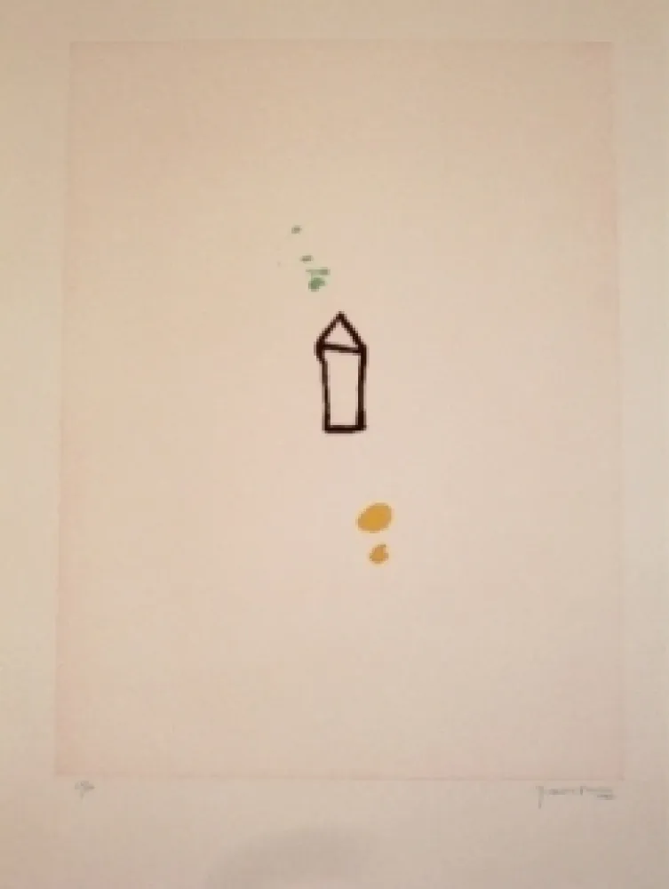 Etching And Aquatint Hernandez Pijuan - Casa amb jardi 1