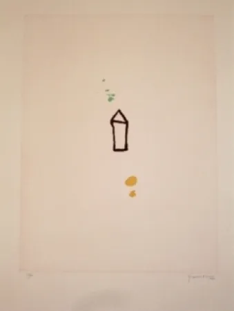 Etching And Aquatint Hernandez Pijuan - Casa amb jardi 1