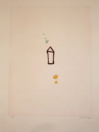 Aquatint Hernandez Pijuan - Casa amb jardí 1