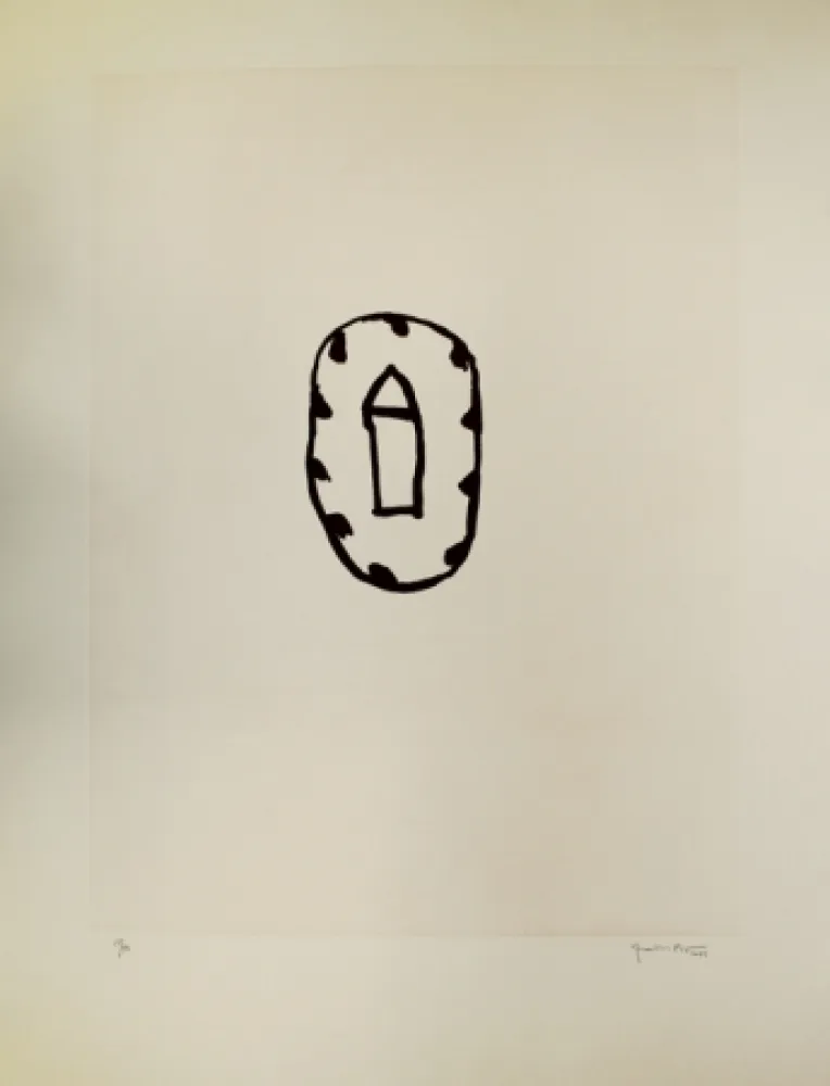 Aquatint Hernandez Pijuan - Casa amb jardí 3