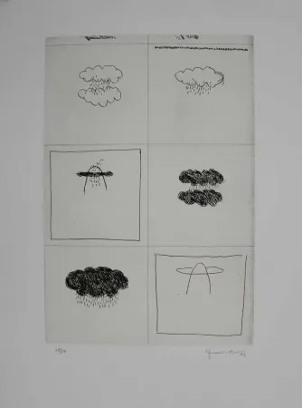 Etching Hernandez Pijuan - Esbós (