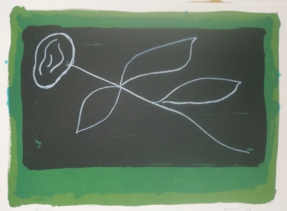 Lithograph Hernandez Pijuan - Fleur