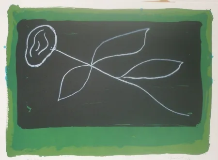 Lithograph Hernandez Pijuan - Fleur