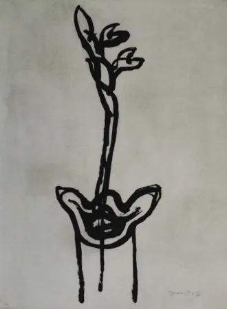 Aquatint Hernandez Pijuan - Flor 2