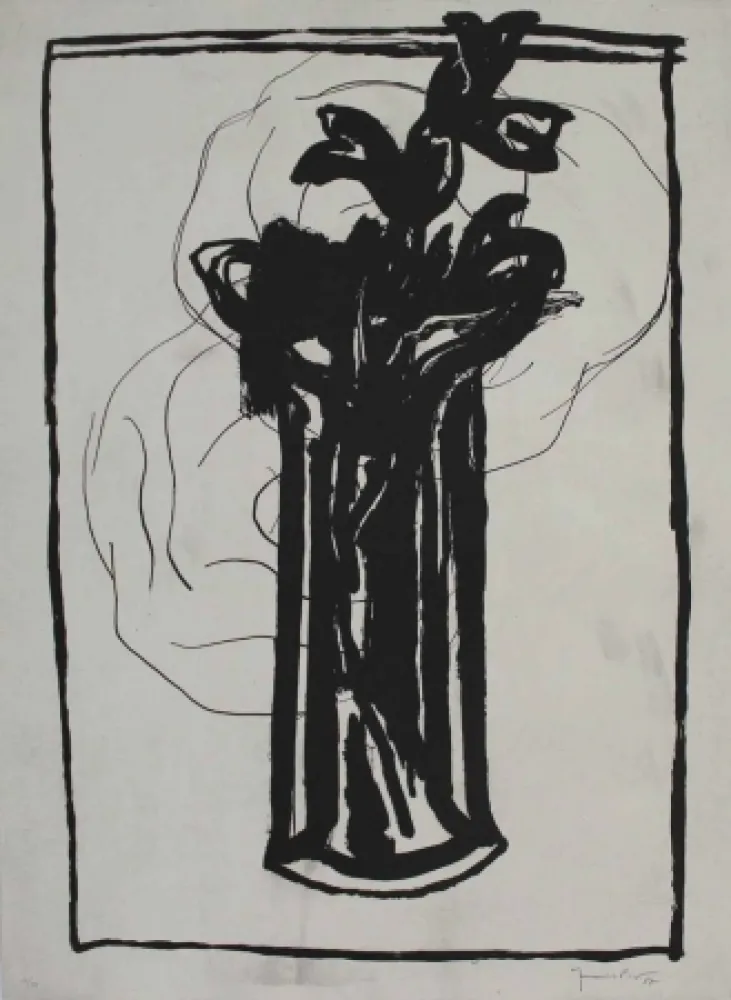 Aquatint Hernandez Pijuan - Flor 4