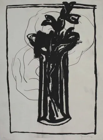 Aquatint Hernandez Pijuan - Flor 4