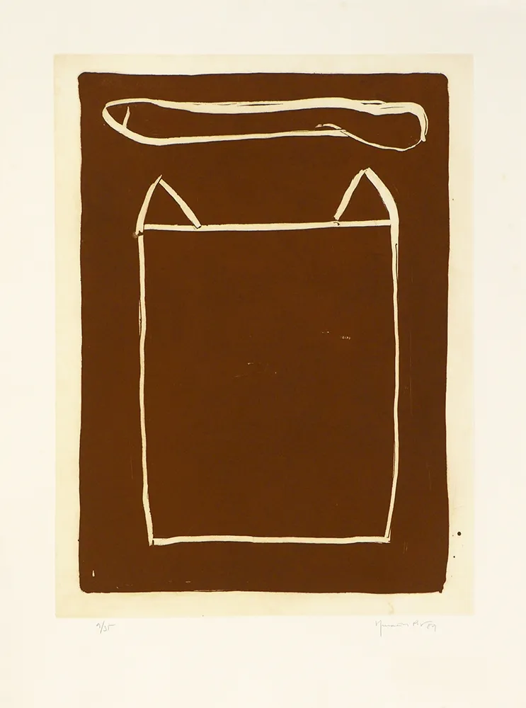 Etching Hernandez Pijuan - La casa desde la que se divisa el campo III