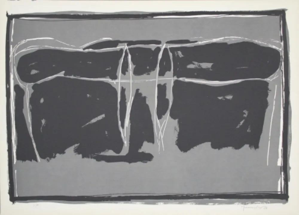 Lithograph Hernandez Pijuan - Landscape 2