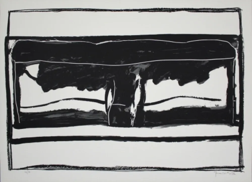 Lithograph Hernandez Pijuan - Landscape 6