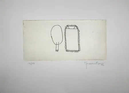 Etching Hernandez Pijuan - Memòria de la Segarra III