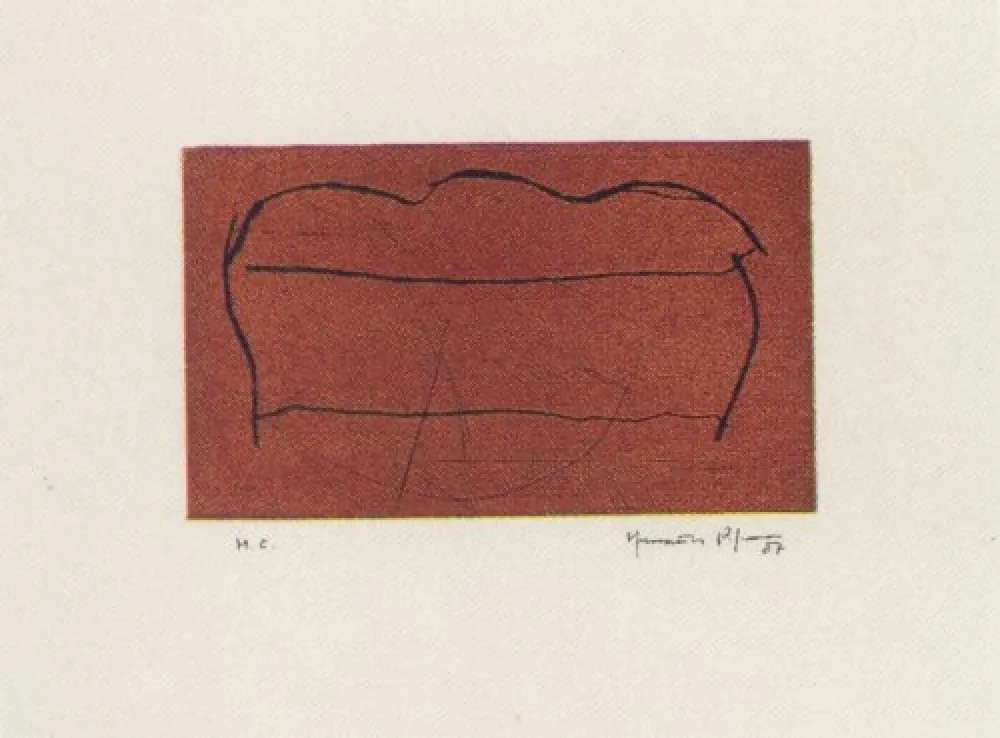 Aquatint Hernandez Pijuan - Ocre