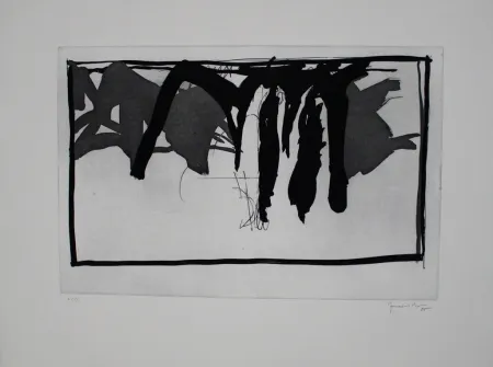 Etching And Aquatint Hernandez Pijuan - Paisatge amb xiprers I