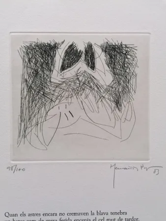 Etching Hernandez Pijuan - Sonet