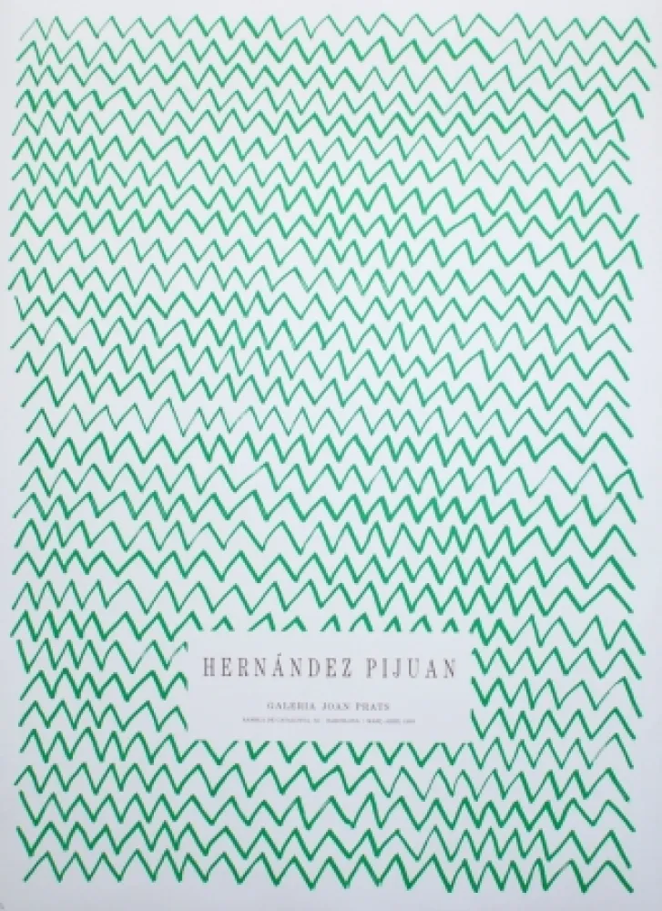 Lithograph Hernandez Pijuan - Untitled (Exhibition poster)