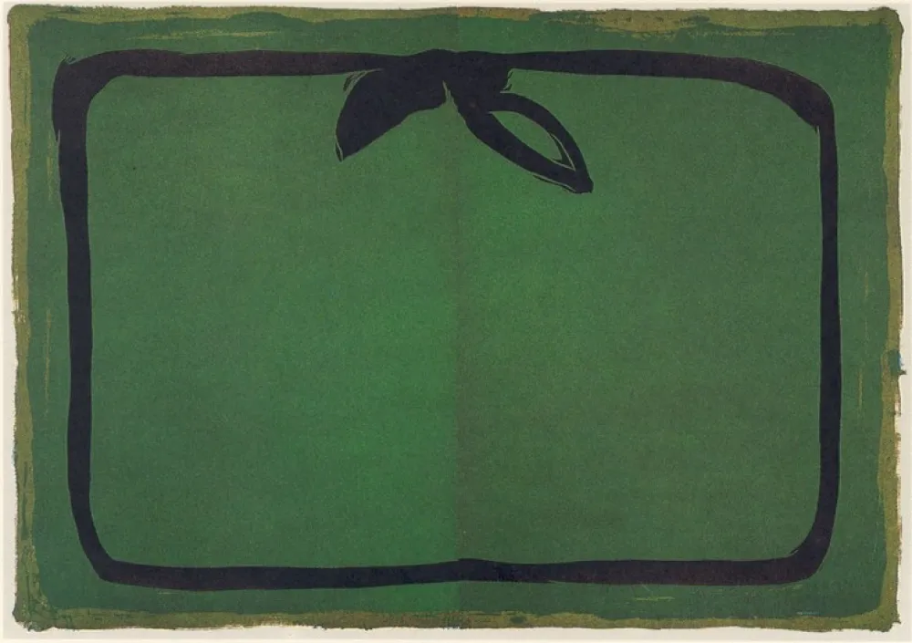 Linocut Hernandez Pijuan - Verd i orla Negra