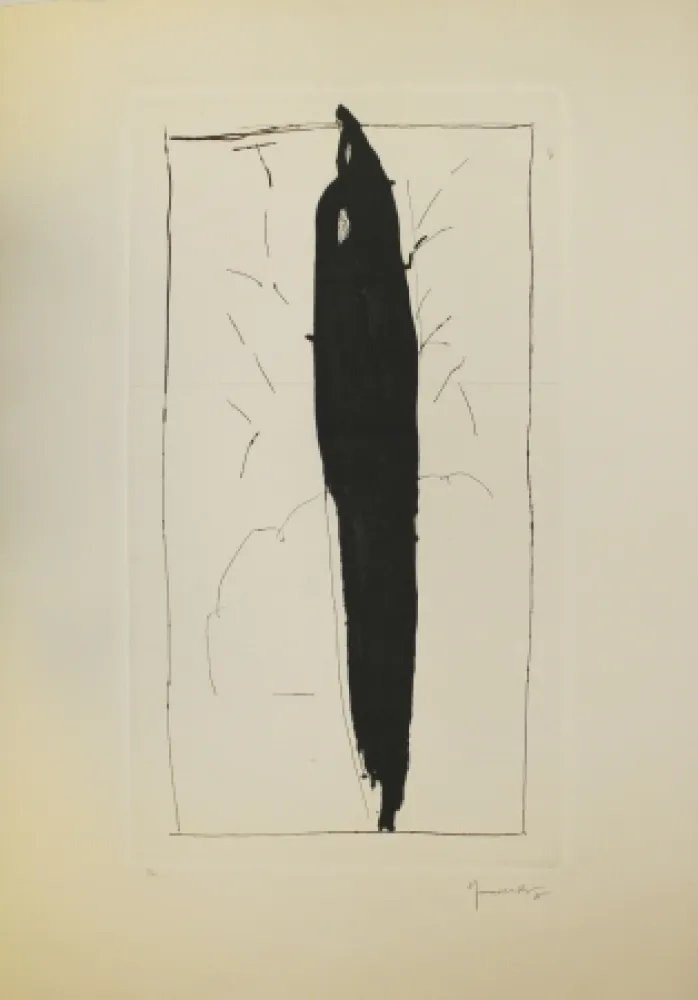 Drypoint Hernandez Pijuan - Xiprer (Cypress)