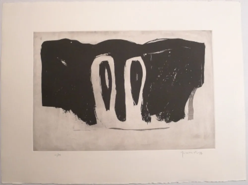 Aquatint Hernandez Pijuan - Xipres en el Paissatge