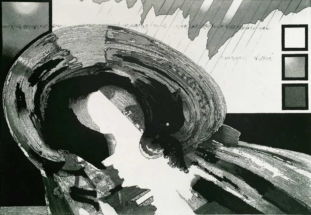 Etching And Aquatint Heuer - Porträt (Portrait)