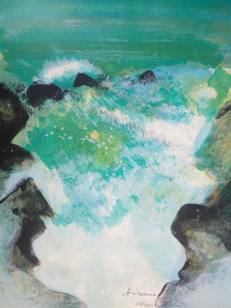 Lithograph Hilaire - Cote Normande