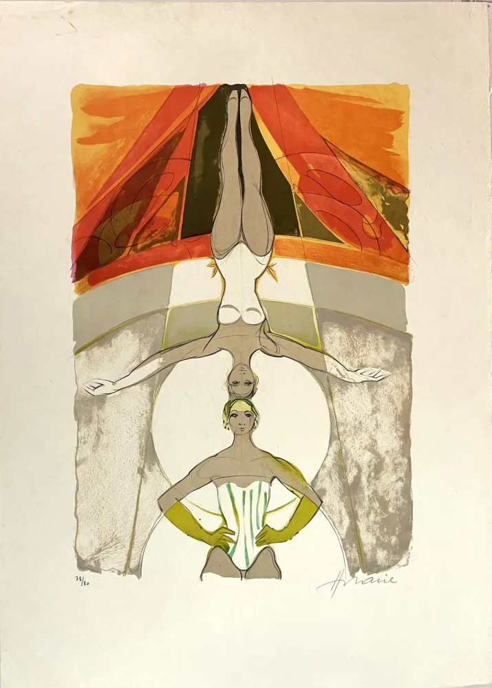 Lithograph Hilaire - Les Equilibristes