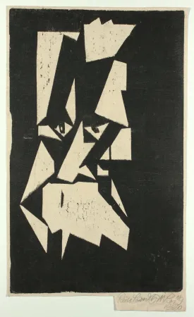 Woodcut Hilker -  Kopf (Head)