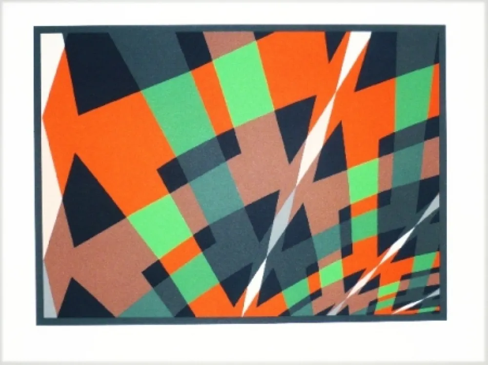 Lithograph Hinterreiter - Composition 3