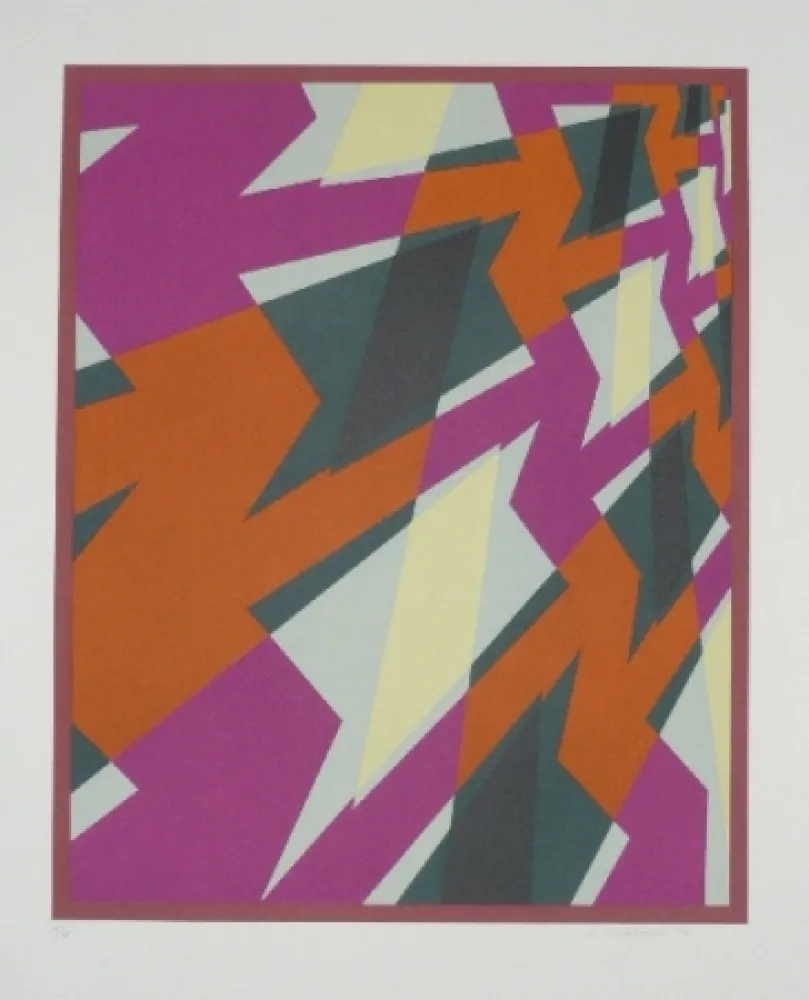 Lithograph Hinterreiter - Composition 4