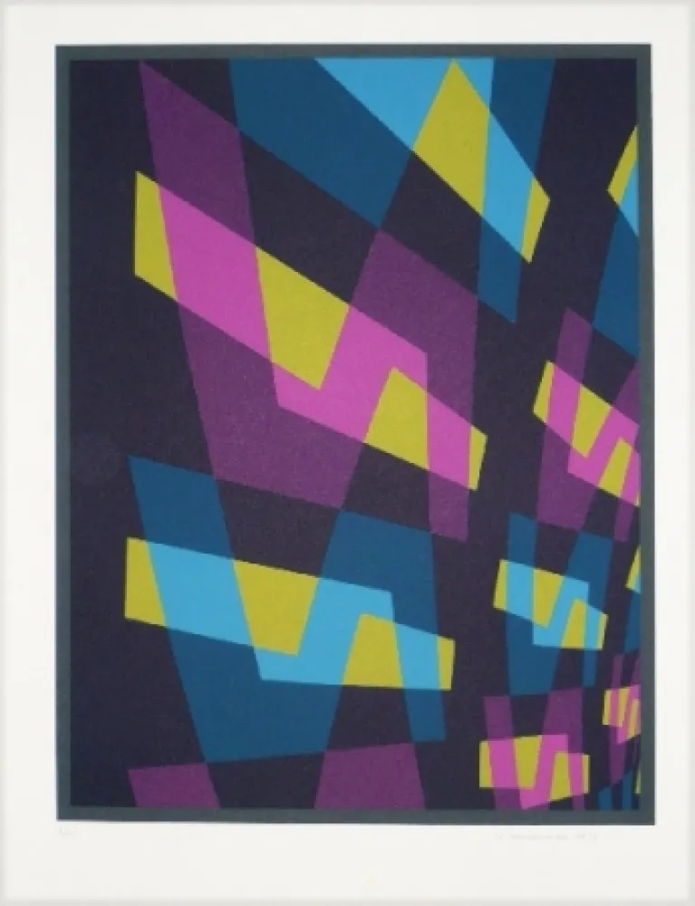 Lithograph Hinterreiter - Composition 6