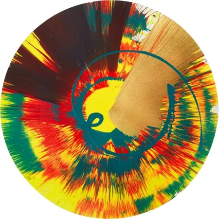 No Technical Hirst - Beautiful Big Whopper Hooters Bang Bang Whoop Whoop Lights on Green Go Go Go Ye Ha Ye Ha Spin Painting 