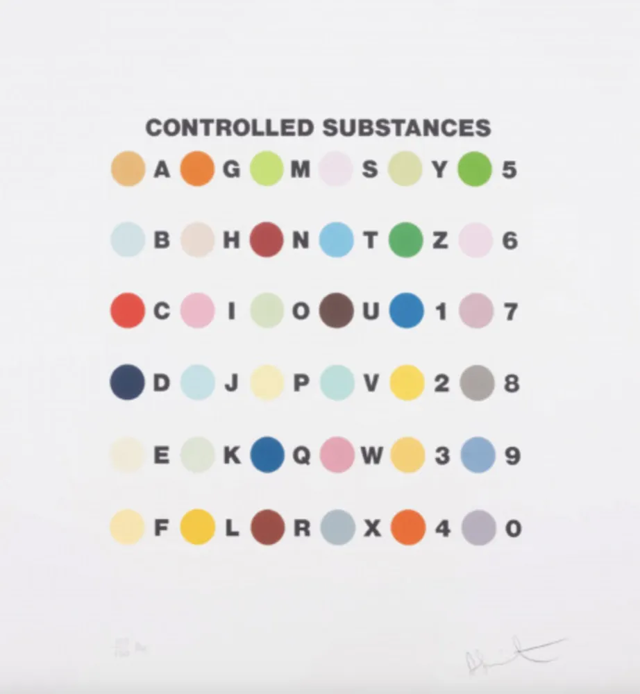 Screenprint Hirst - Controlled Substances Key Spot