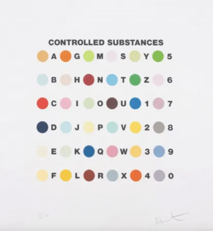 Screenprint Hirst - Controlled Substances Key Spot