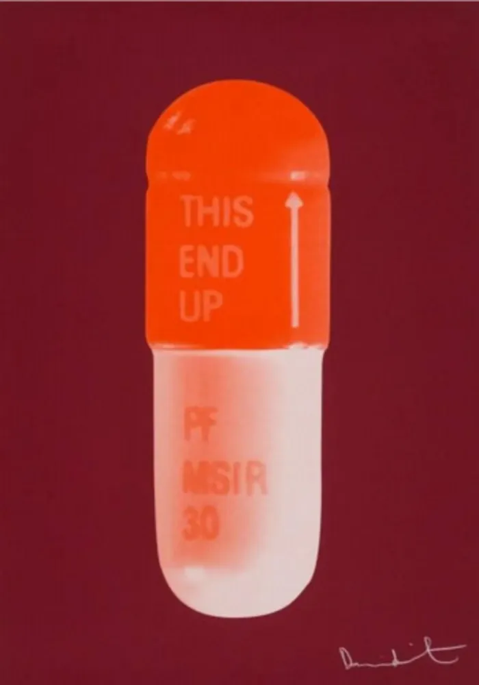 Screenprint Hirst - The Cure (Sienna Red/Tangerine/Light Tangerine)