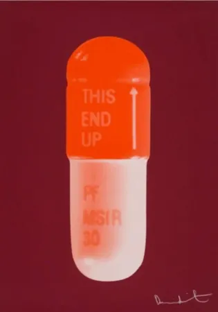 Screenprint Hirst - The Cure (Sienna Red/Tangerine/Light Tangerine)