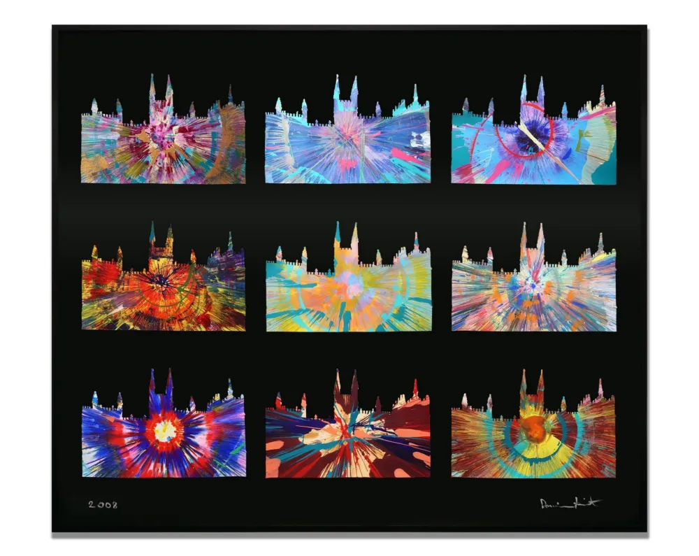 Screenprint Hirst - Toddington Spins for Contemporary Art Society, 2008