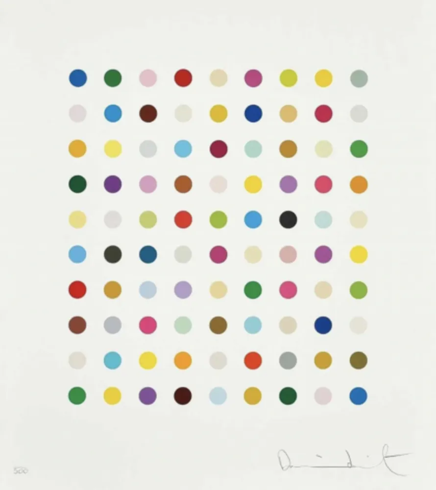 Screenprint Hirst - Untitled - spot print B