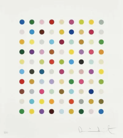 Screenprint Hirst - Untitled - spot print B