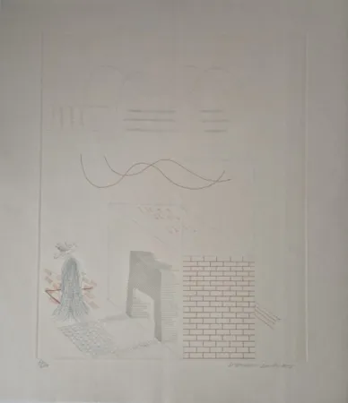 Etching Hockney - Buzzing of the Blue Guitar