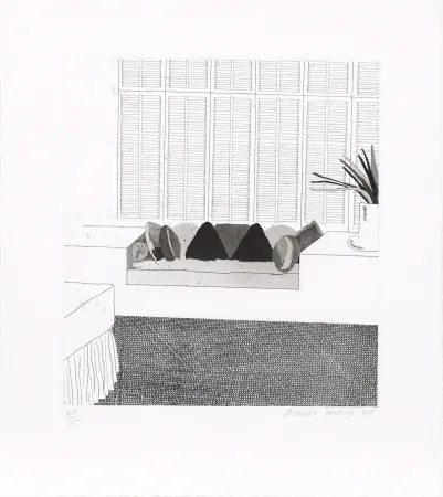 Etching And Aquatint Hockney - Cushions