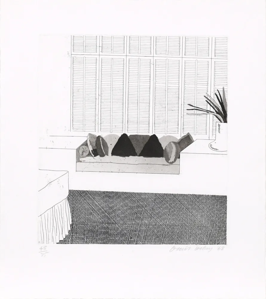 Etching And Aquatint Hockney - Cushions