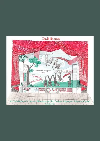 Lithograph Hockney - David Hockney: 'The Rake's Progress' 1981 Offset-lithograph