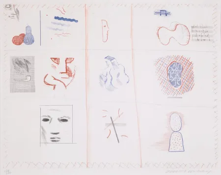 Etching And Aquatint Hockney - Franco-American Mail (from The Blue Guitar)