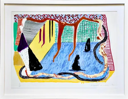 Lithograph Hockney - Ink in the room
