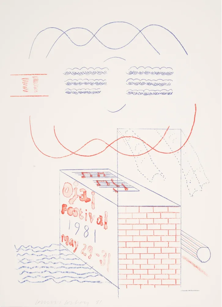 Lithograph Hockney - Ojai Festival