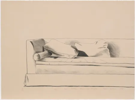 Lithograph Hockney - Sofa 8501 Hedges Place Los Angeles