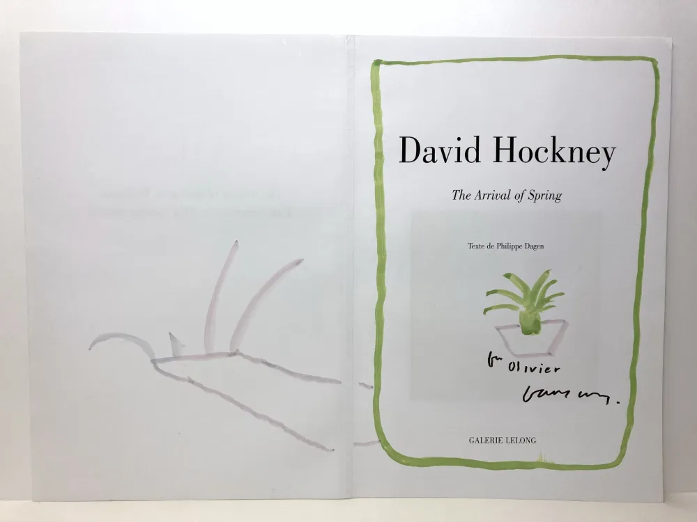 No Technical Hockney - The arrival of the spring. Dessin à l'aquarelle. Signé