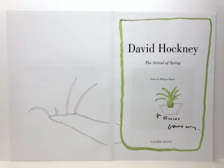 No Technical Hockney - The arrival of the spring. Dessin à l'aquarelle. Signé